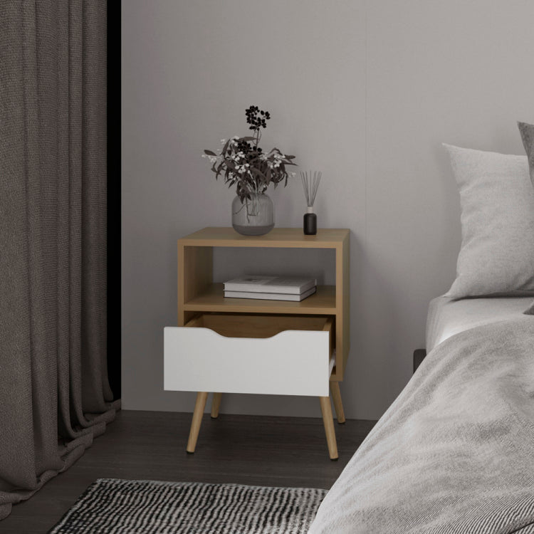 Kechi Nightstand White Macadamia