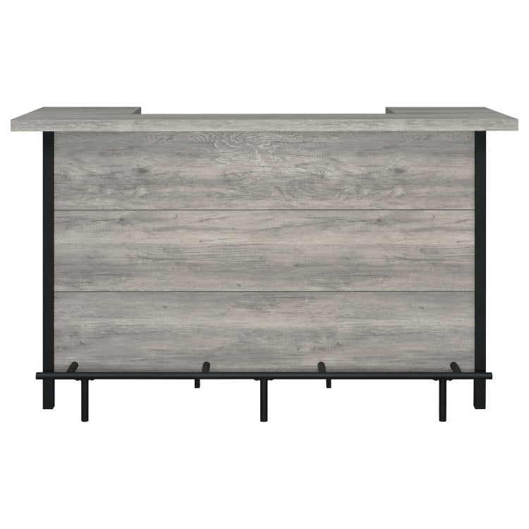 Menimen Grey Driftwood Freestanding Bar Unit