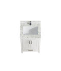 23" Bathroom Vanity With Sink, Bathroom Storage Vanity Sink Cabinet With 2 Doors 1 Drawer, Wooden Freestanding White Bathroom Cabinet With Faucet Hole