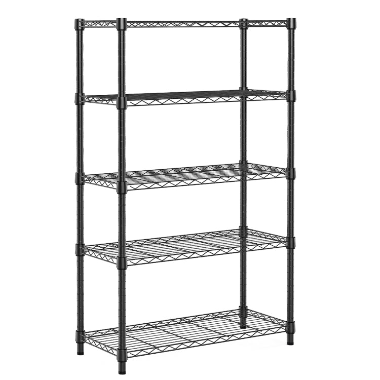 1250 Lbs Steel Heavy Duty 5 Tier Utility Shelving Unit Steel Organizer Wire Rack For Home,Kitchen,Office,Chrome 13.7" D X 23.6" W X 62.4" H