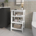 White Freestanding Bathroom Shelf With Open Storage
