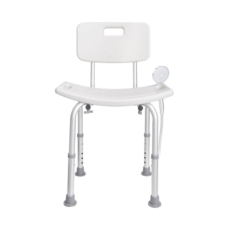 Shower Chair, Shower Seat With Back, Adjustable Height Shower Stool, Shower Chair For Inside Shower Bathtub, Non Slip Bathroom Bench Bath Chair For Elderly Disabled Handicap, 350 Lbs Capacity