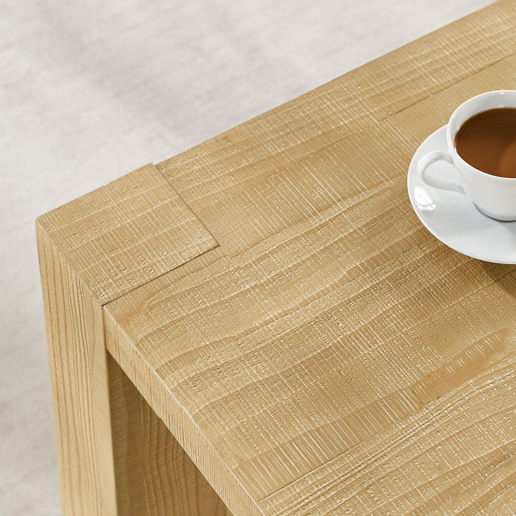 Modern Design 48 Inch Rectangular Coffee Table,2 Tier Mdf Rectangle Coffee Table For Living Room,Office,Natural Color