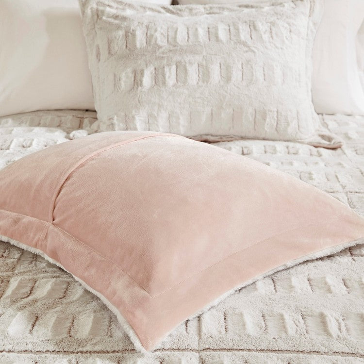 Twin Twin Xl Back Print Long Fur Comforter Mini Set