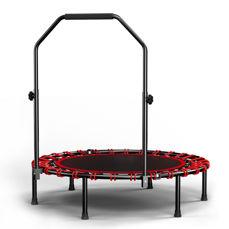 Yc 40Inch Foldable Trampoline With Handle Premium Elastic Black