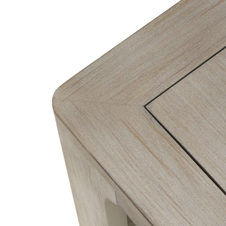 Square Coffee Table With Storage,Light Ash