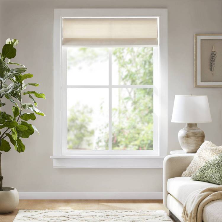 1Pc 39X64" Cordless Roman Blind Fabric