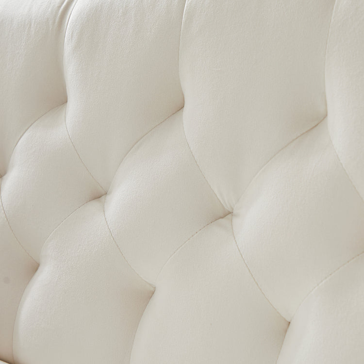 Cream White 2 Seater Sofa