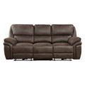 Plush Modern Design Living Room Power Reclining Sofa Brown Microfiber Upholstery Usb Port Solid Wood Frame Furniture 1Pc