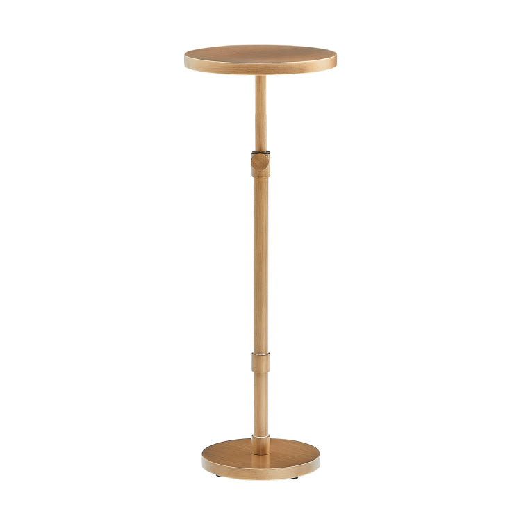 Morven Antique Brass Adjustable Height Accent Table