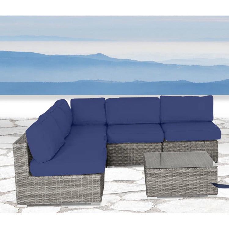 Fully Assembled 6 Piece Wicker Patio Furniture Set With Cushions