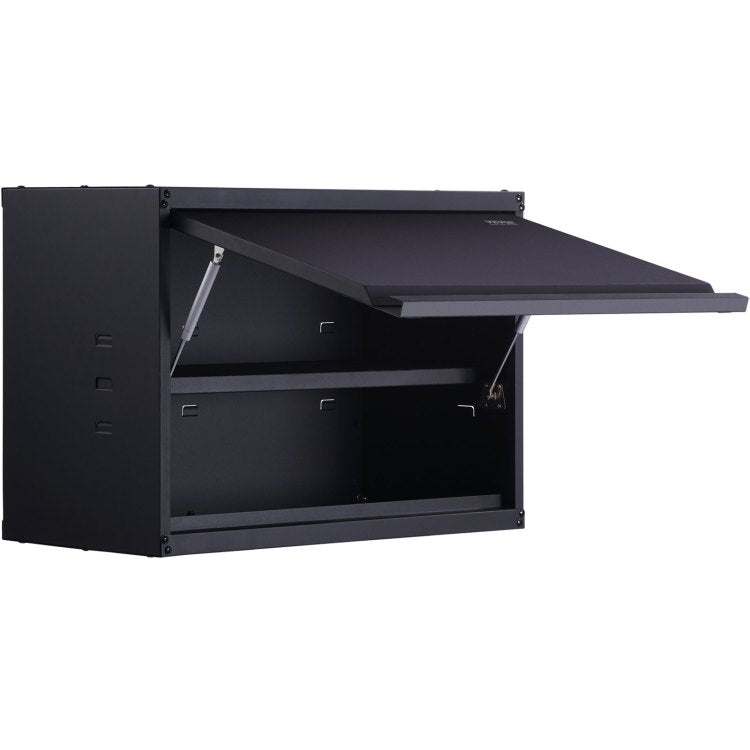 Metal Storage Cabinet, 120Lbs Load Capacity Per Shelf, 20'' Tall Wall Mounted Powder Coating Steel Garage Cabinet With Adjustable Shelf, Press To Lock & Open Door, Perfect For Office Home Garage