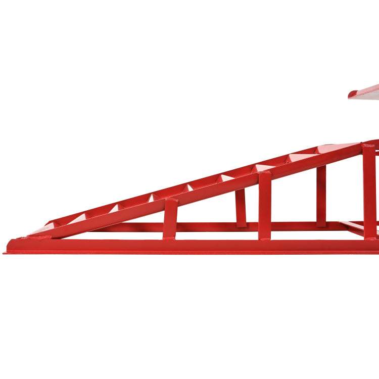 5 Ton Lifting Force Auto Car Truck Service Ramps Lifts, Garage Car Lift Hydraulic Ramps,Automotive Hydraulic Lift Repair Frame Lift 2 Pack Red Color