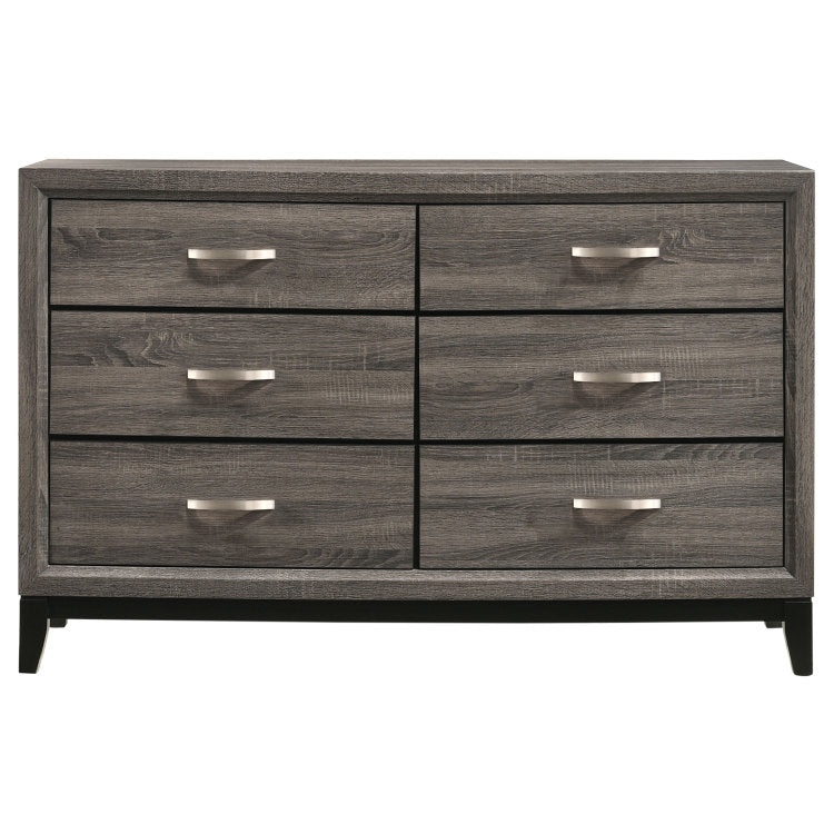 Cabrillo Grey Oak 6 Drawer Dresser