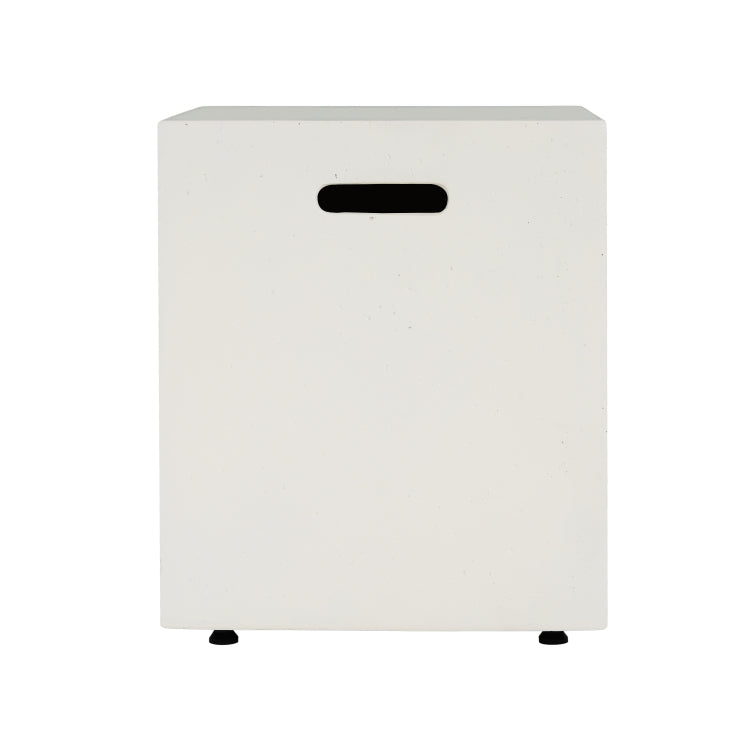 16X20 Inch Mgo Tank Holder Side Table, White