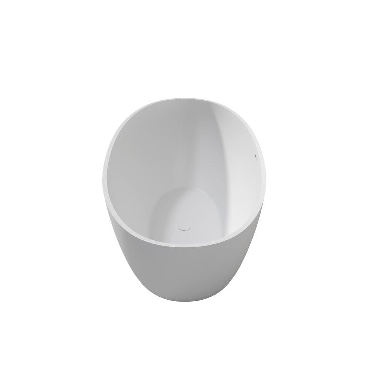 65" Premium Solid Surface Deep Soaking Bathtub