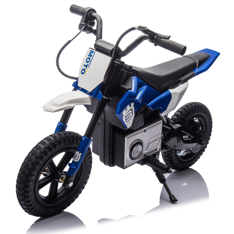 24V Kids Ride On Electric Toy Motocross Motorcycle,200W High Speed Hub Motor,Rear Wheel Shock Absorber,Adjustable Speed,Led Lamp,Bluetooth,Music,Speeds 3.11 9.32Mph For Kids Aged 5 12