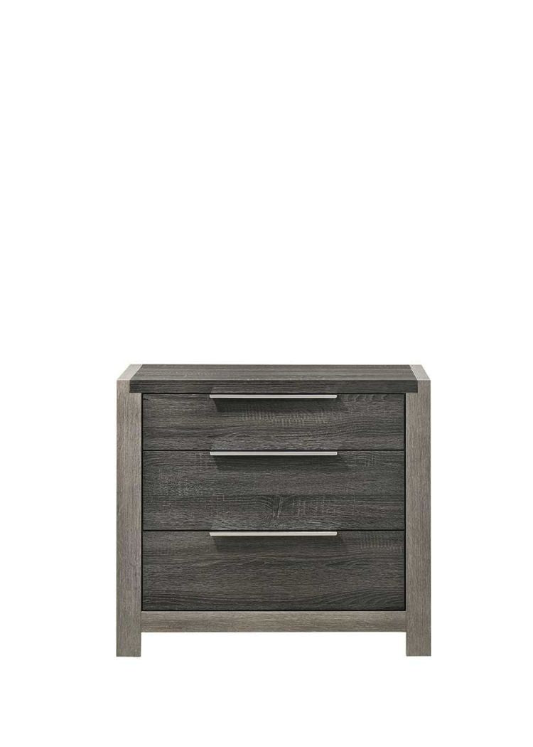Jehoram Gray Finish Nightstand