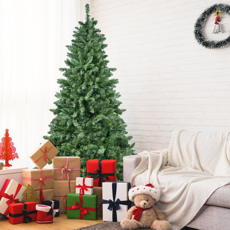 6Ft Green Christmas Tree With 300 Wifi Controlled Rgb Led Lights, 751 Pvc Tips, 38 Light Functions, Music Sync, Hinged Structure & Metal Stand Smart App Controlled Holiday Tree