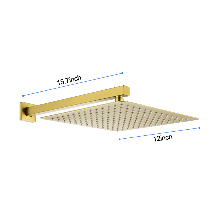 12 Inch Wall Mount Rainfall Square Shower Head