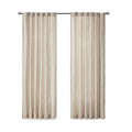 Faux Linen Rod Pocket And Back Tab Fleece Lined Curtain Panel Only 1 Pc Panel