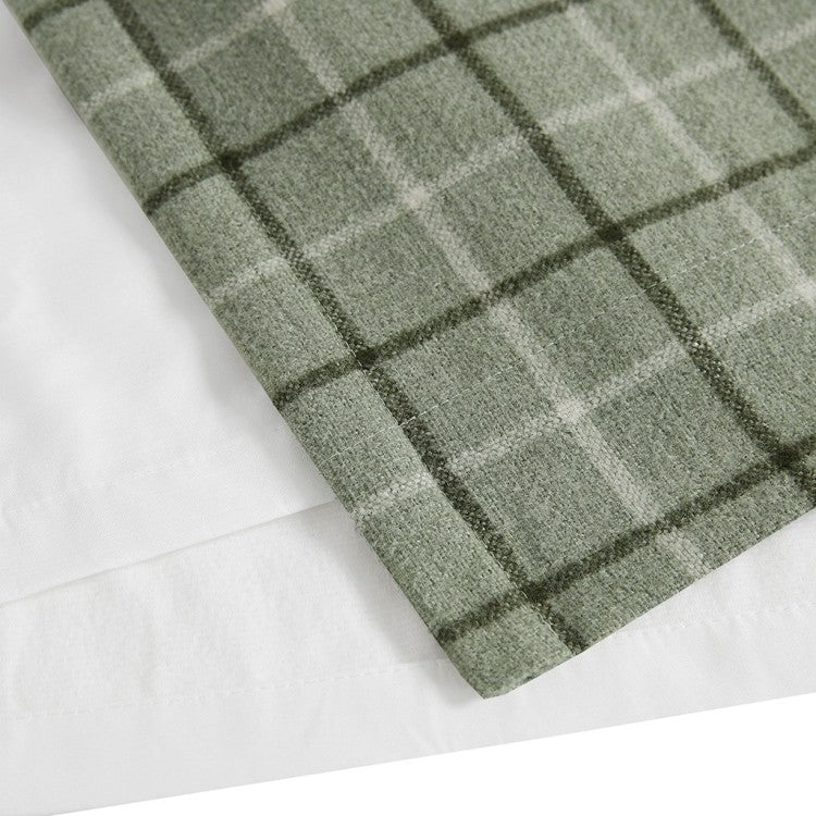 Plaid Faux Leather Tab Top Curtain Panel With Fleece Lining Only 1 Pc Curtain Panel
