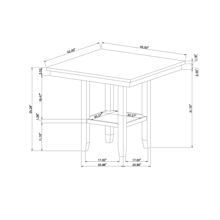 Claui Natural Bar Table