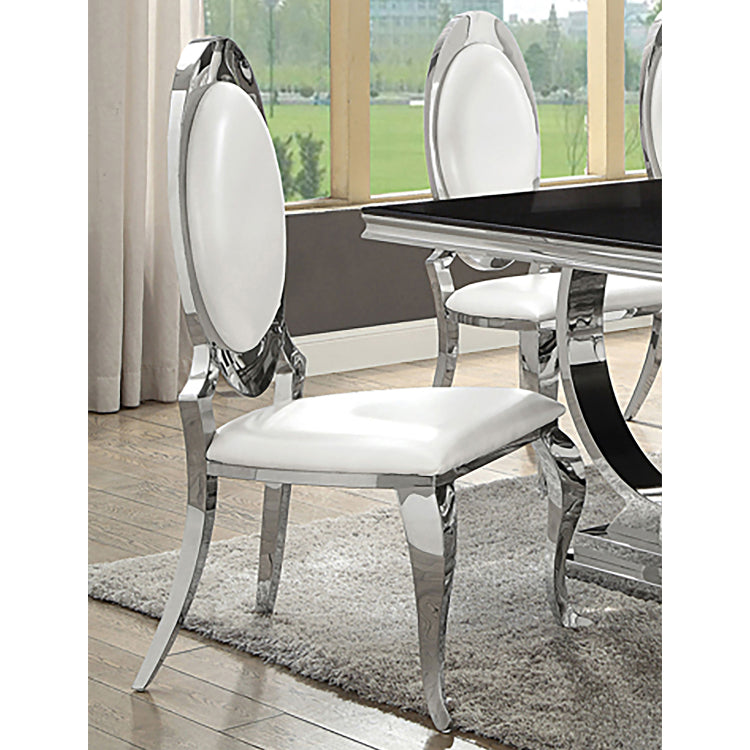 Chester Cream White Upholstered Dining Side Chair Set Of 2