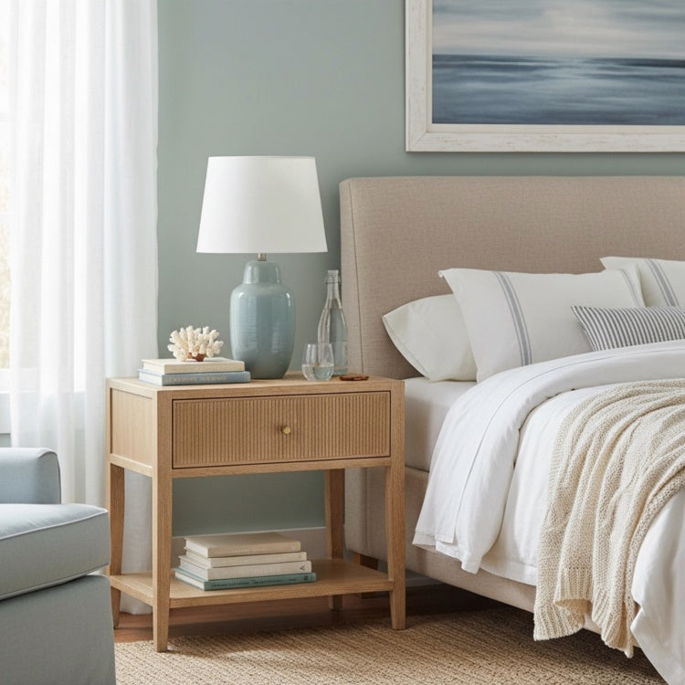 Fleur Natural 1 Drawer Nightstand