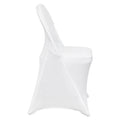 White Stretch Spandex Chair Covers 30 Pcs, Folding Kitchen Chairs Cover, Universal Washable Slipcovers Protector, Removable Chair Seat Covers, For Wedding Party Dining Room Banquet Event