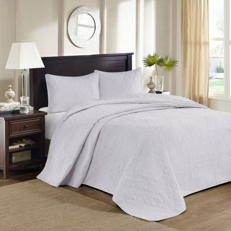 Reversible Bedspread Set White King