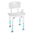 Shower Chair, Shower Seat With Back, Adjustable Height Shower Stool, Shower Chair For Inside Shower Bathtub, Non Slip Bathroom Bench Bath Chair For Elderly Disabled Handicap, 350 Lbs Capacity