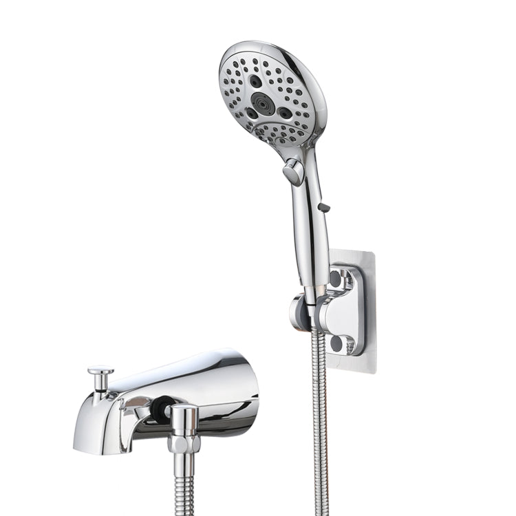 Lift Up Diverter Bathtub Faucet With 6 Settings Handheld Shower In Chrome Rough In Valve Not Included