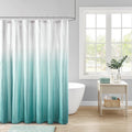 Ombre Printed Seersucker Shower Curtain Aqua 72X72"
