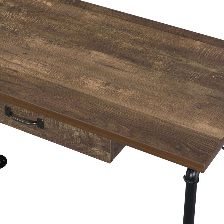 Endang Weathered Oak & Black Finish Writing Desk