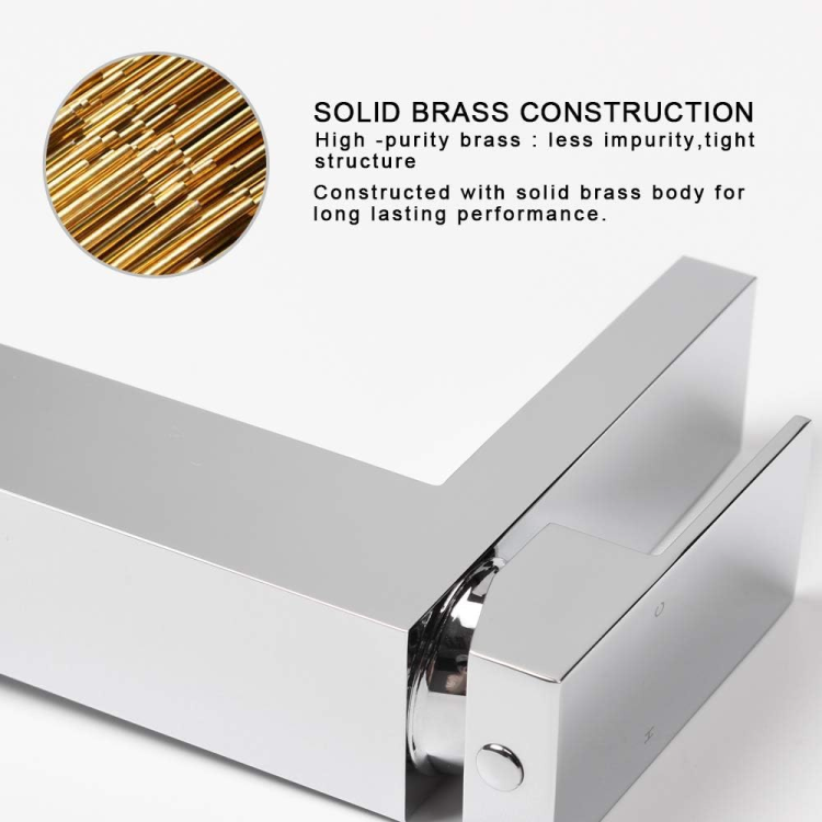 Modern Chrome Bathroom Faucet, Single Hole Bathroom Faucet, Solid Brass Chrome Polished Bathroom Sink Faucet, Single Handle Heavy Duty Square Basin Vanity Square Bathroom Faucet With Pop Up Drain
