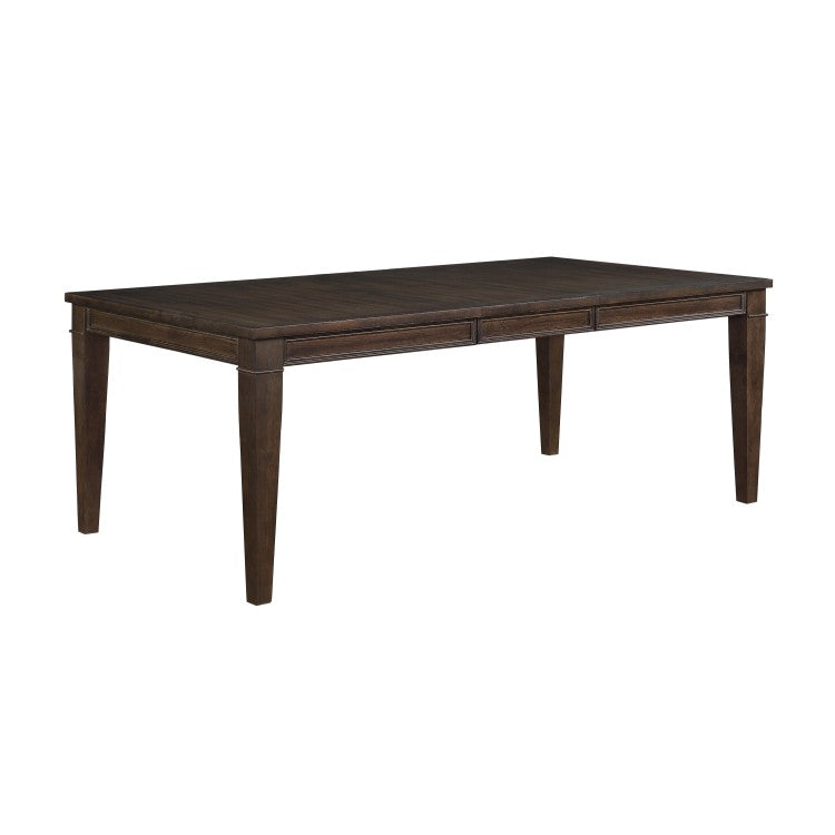 Dark Brown Finish 1Pc Dining Table With Separate Extension Leaf Classic Look Dining Wooden Furniture