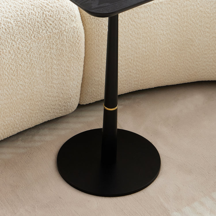 Mdf With Metal Feet, Square, Located In Living Space And Lounge Area, Coffee Table, Computer Desk, Black, 15.74"D X23.77"H