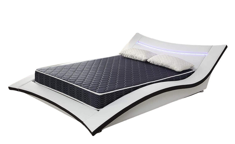 6 Inch Waterproof High Density Foam Mattress With Navy Blue Diamond Quilted Fabric. Quilting Ensures Both Style And Airflow For Cool Sleep.Twin Size