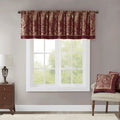 Jacquard Window Valance Burgundy 50X18"