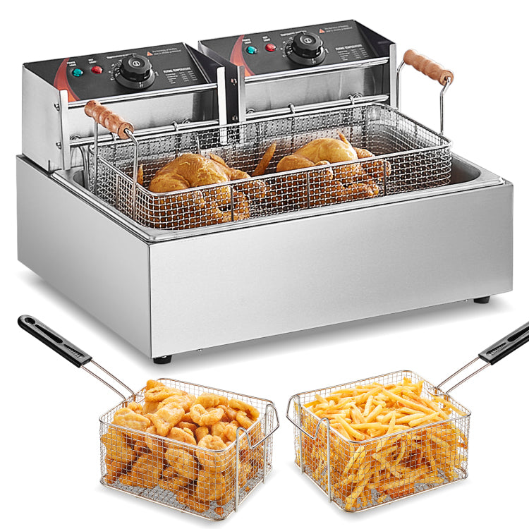 Commercial Electric Deep Fryer Countertop Deep Fryer 3000W 18Qt 17L