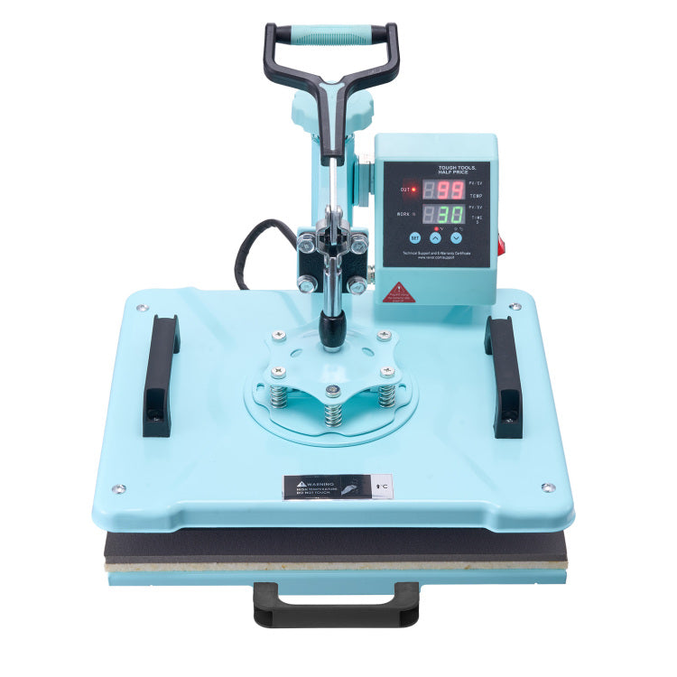 Heat Press Machine 12X15 In 5 In 1 With 30Oz Tumbler Press T Shirts Mint Green