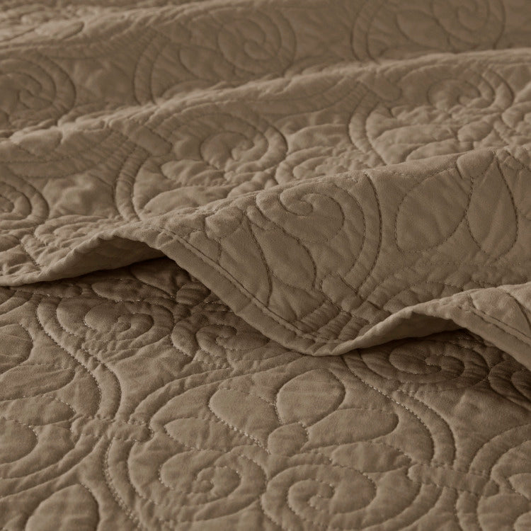 Reversible Bedspread Set Mocha King
