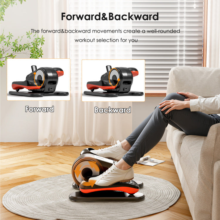 Under Desk Elliptical Machine 12 Speeds, Remote Control, Bidirectional Pedals , Silent Seated Exerciser For Seniors & Rehabilitation