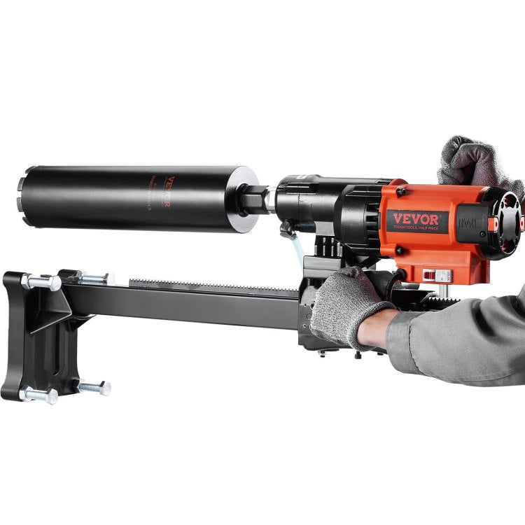 Diamond Core Drilling Machine, 8In Wet&Dry Concrete Core Drill Rig With Stand, 750Rpm Speed & 1 1 4" 5 8" Thread & Lifting Handle, 8In Drilling Diameter For Concrete Brick Block Stone, 2500W