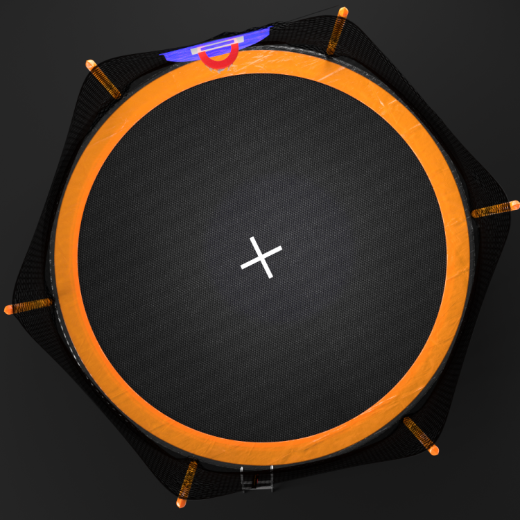 Upgrade 14Ft Trampoline With Basketball Hoop Inflator And Ladder Outer Safety Enclosure Orange
