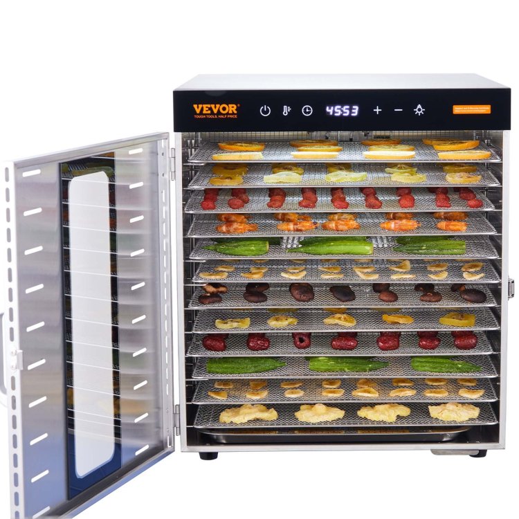 Food Dehydrator Machine, 10 Stainless Steel Trays, 1000W Electric Food Dryer With Digital Adjustable Timer & Temperature For Jerky, Herb, Meat, Beef, Fruit, Dog Treats And Vegetables