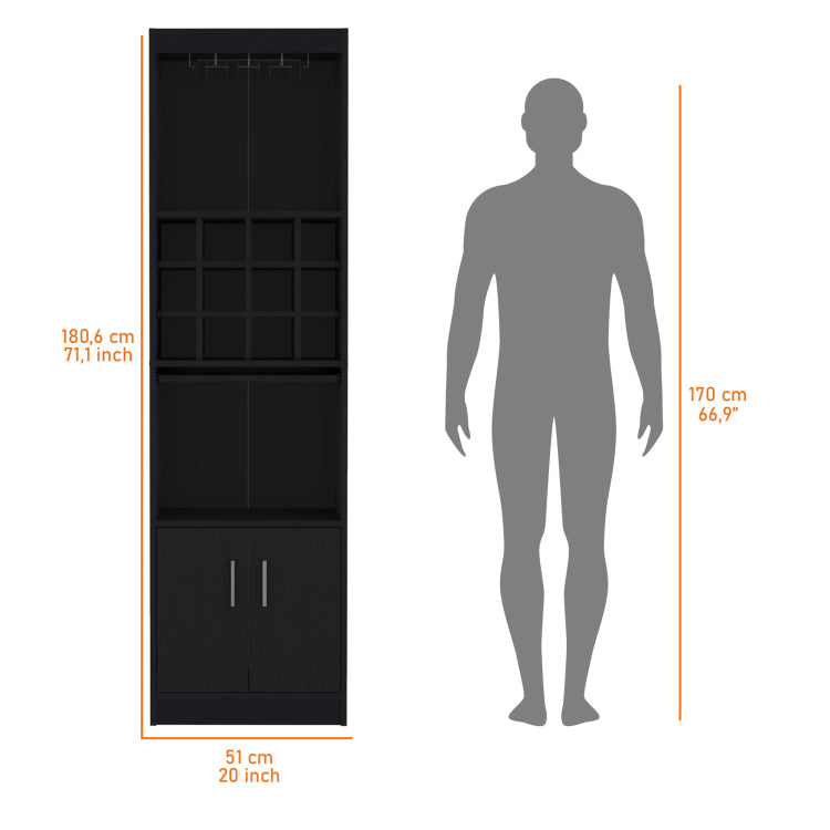 Lowa Bar Cabinet Multistorage With Wine Storage