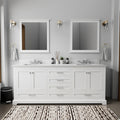 White Double Bath Vanity 80 In. W X 22 In. D