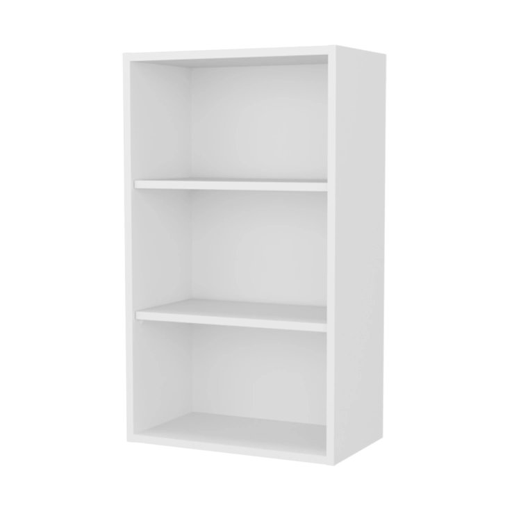 White Wall Cabinet With Open Storage
